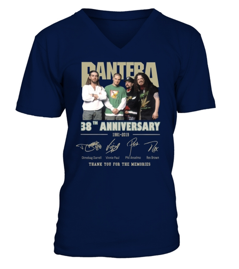 Pantera 38th anniversary 1981-2019 thank you for the memories shirt V-Neck T-shirt