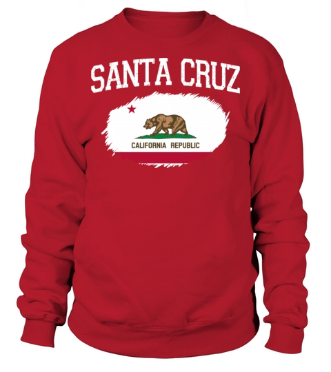 Santa Cruz Ca California Flag Vintage Usa Sports M Men's Sweatshirt