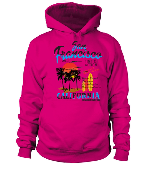 San Francisco summer Vintage Surfer T-Shirt Women's Hoodie