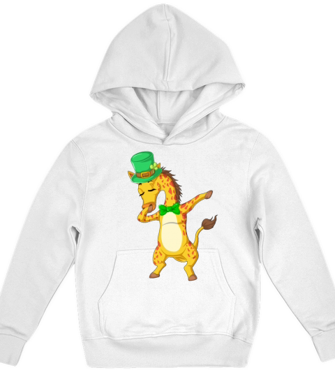 dabbing giraffe st patricks day Kids Hoodie