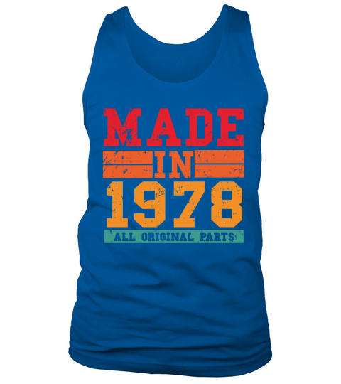 1978 Birthday Vintage Saying Men's Tank Top