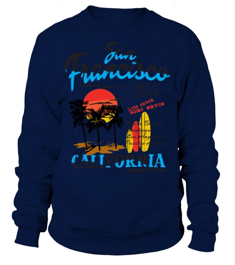 San Francisco summer Vintage Surfer T-Shirt Men's Sweatshirt
