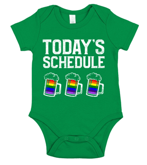 LGBT Pride Gay Bachelor Party Beer Schedule Short Sleeve Baby One-Piece