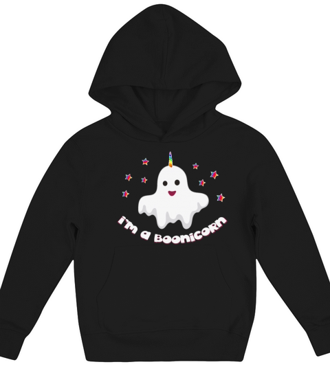 Funny Halloween Ghost Im a boonicorn Kids Hoodie