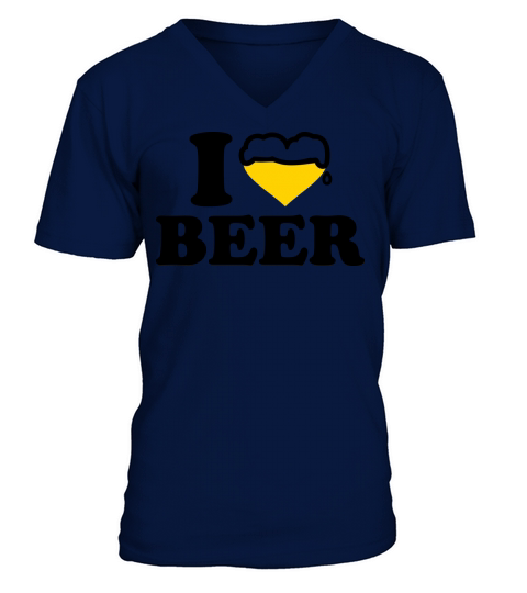 I love beer Men's V-Neck T-shirt