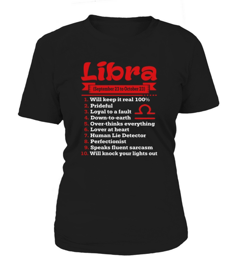 Top Ten Signs To Spot True Libra red color Women's T-Shirt