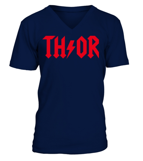 Thor Rock Music Viking Nordmann God lightning Men's V-Neck T-shirt