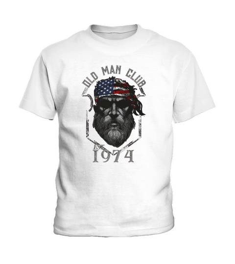 Old Man Club Established 1974 Kids T-Shirt