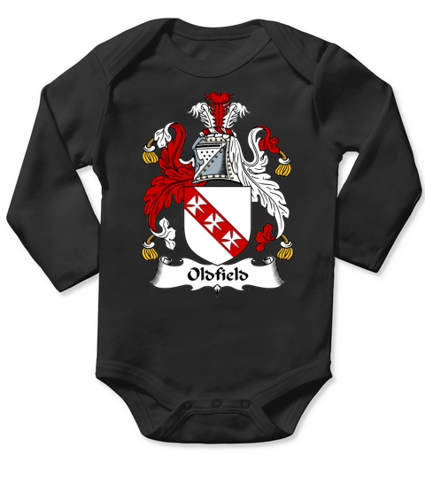 Oldfield Family Crest British Family Crests Long Sleeve Baby One-Piece