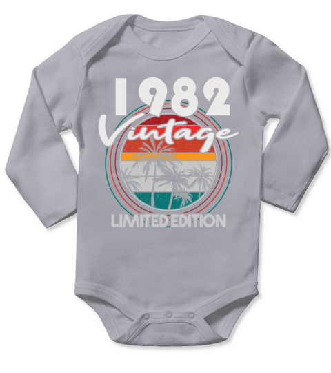 40th Birthday Vintage 1982 Limited Edition Long Sleeve Baby One-Piece