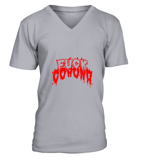 fuck corona red text Men's V-Neck T-shirt