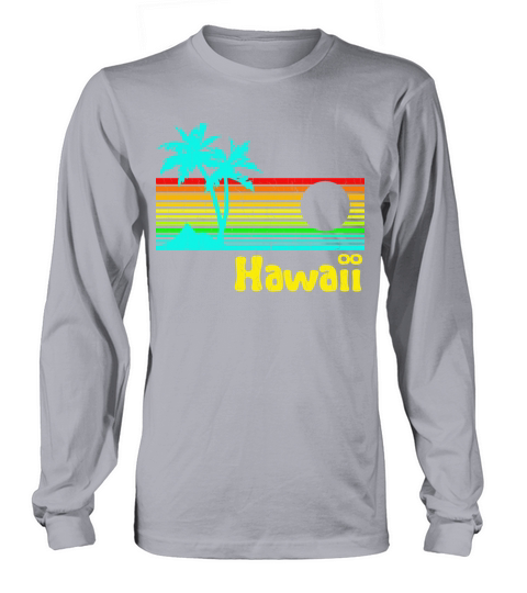 1980s Vintage Retro Hawaii Men's Long Sleeve