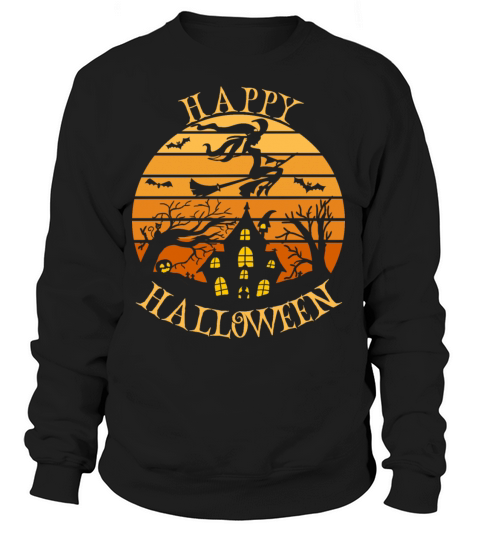 Happy Halloween - a witch on a broom Variant 03 Women's Sweatshirt