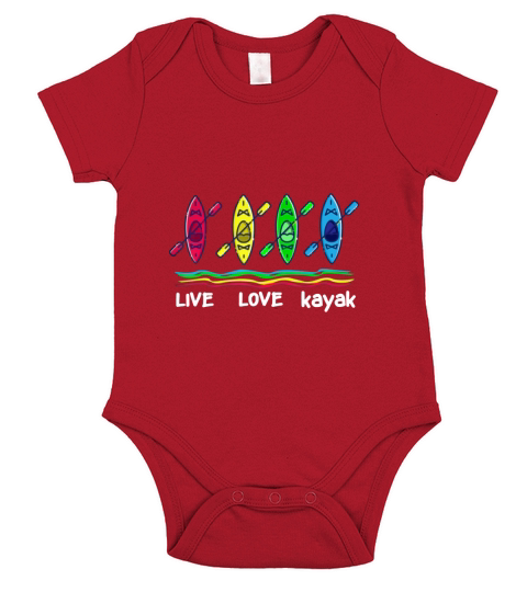 Kayaking Lover Live Love Kayak Short Sleeve Baby One-Piece