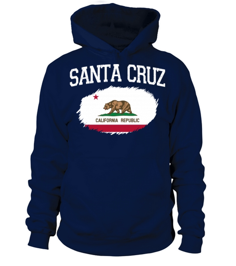 Santa Cruz Ca California Flag Vintage Usa Sports M Women's Hoodie