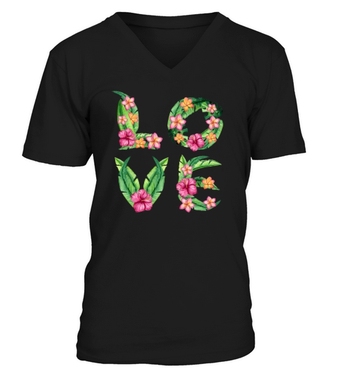 tropical summer word love Men's V-Neck T-shirt