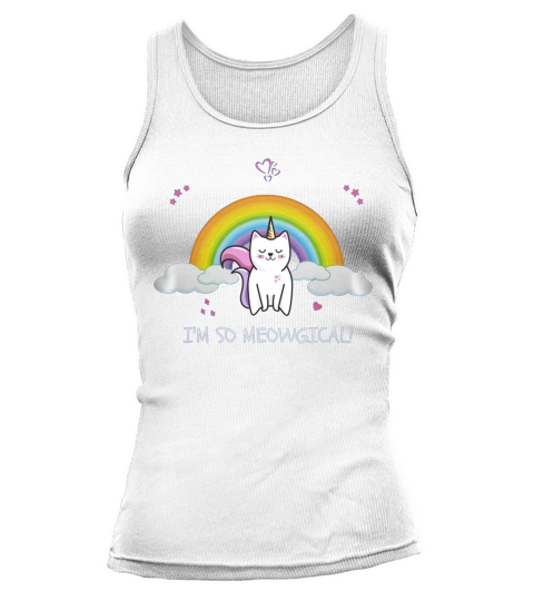 Unicorn Rainbow Im so Meowgical Tank top Woman