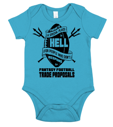 Fantasy Football Theres A Special Place Short Sleeve Baby One-Piece