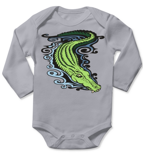 Crocodile Long Sleeve Baby One-Piece