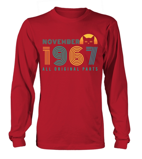 1967 In November Vintage Cat Men's Long Sleeve