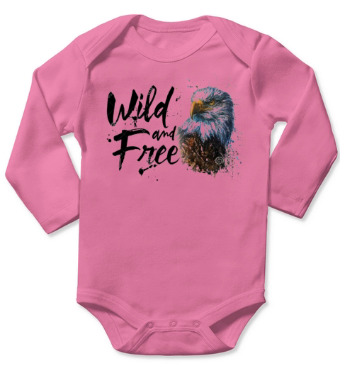 American eagle wild free wildlife print Long Sleeve Baby One-Piece