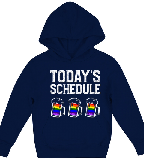 LGBT Pride Gay Bachelor Party Beer Schedule Kids Hoodie