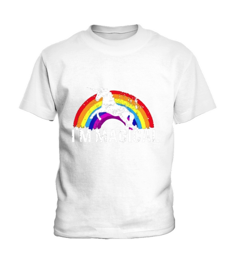 I Am Magical Unicorn In Rainbow  Funny and Pretty Kids T-Shirt