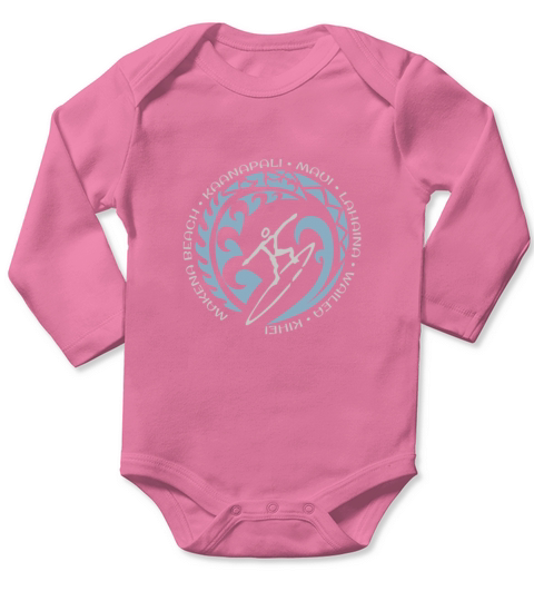 Maui Surf Long Sleeve T Shirt Surfing Lovers Long Sleeve Baby One-Piece