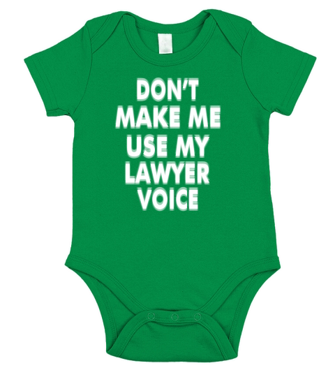 My Lawyer Voice Humorous For Attorney Law Clerk Short Sleeve Baby One-Piece