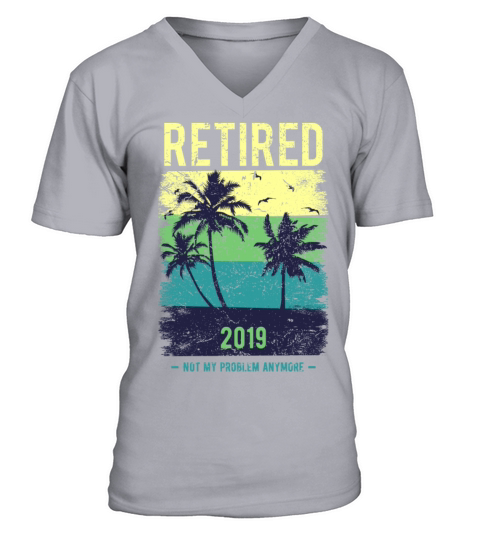Retired 2019 shirt retirement pension gift Men's V-Neck T-shirt