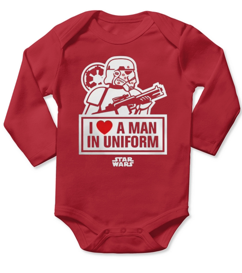 I love a man in uniform Long Sleeve Baby One-Piece