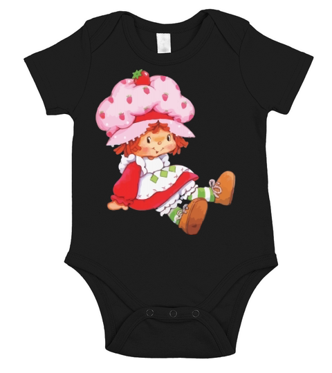 Strawberry Vintage Retro 80s 1980s Short Sleeve Baby One-Piece