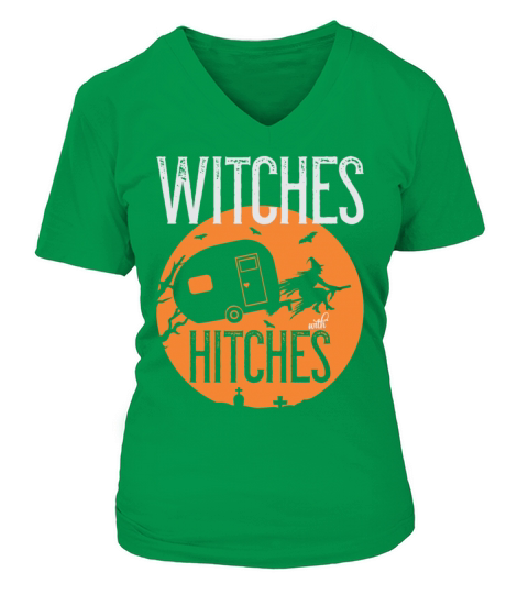 Witches With Hitches Halloween Gift Idea Women's V-Neck T-shirt