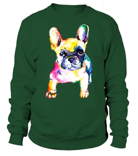 French Bulldog Original Watercolor Hand Drawing Sweatshirt Unisex