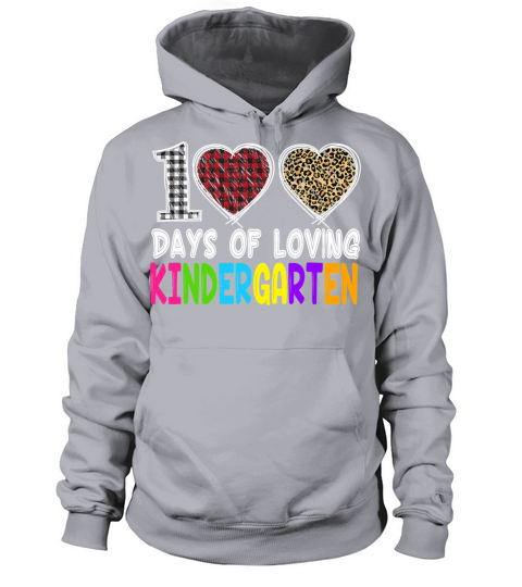Loving 100 Days of School Kindergarten Teacher Leo Women's Hoodie