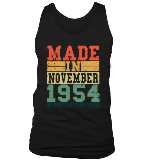 1954 Birthday November Vintage Saying Men's Tank Top