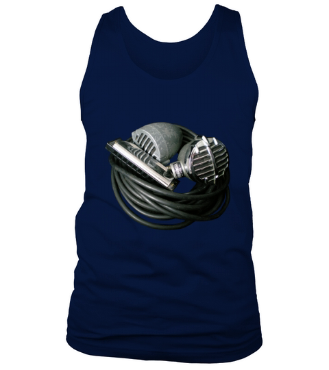 Vintage Microphones and Harmonica tee shirt Tank Top Unisex