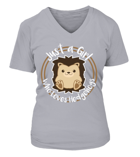 Just A Girl Who Loves Hedgehogs Lover Owner Women's V-Neck T-shirt