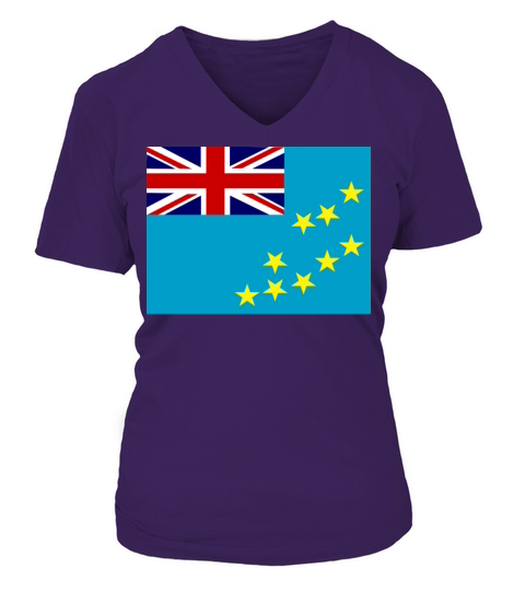 Tuvalu Flag Women's V-Neck T-shirt