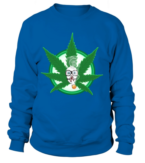 Weed Smoking Stoned Dude Marihuana Leaf Smoke 420 Women's Sweatshirt