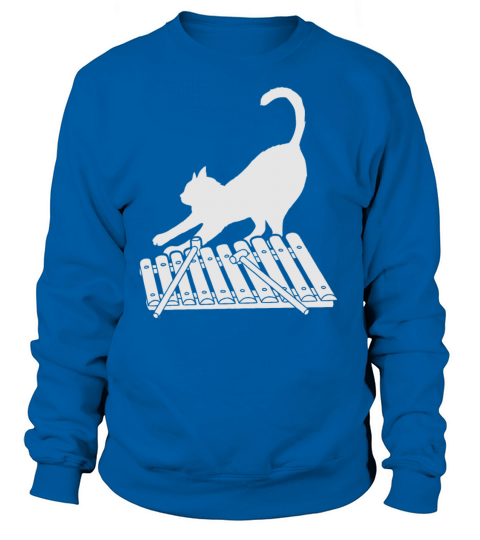 Cat Playing Xylophone Cute Musical Women's Sweatshirt