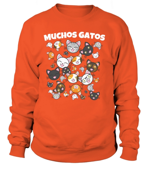 Muchos Gatos Funny Cat Face Shirt Women's Sweatshirt