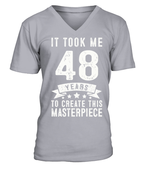 Funny 48 Years Old 1973 T Shirt 48th Birthday Gift Men's V-Neck T-shirt