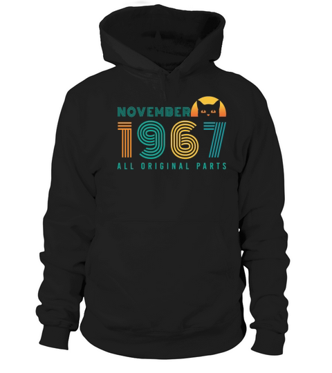 1967 In November Vintage Cat Men's Hoodie