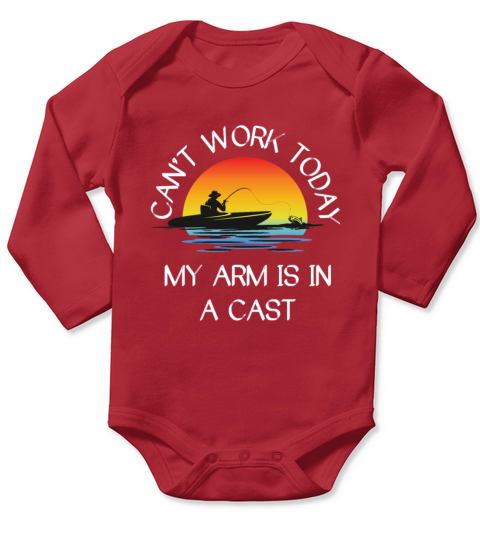 Funny Fisherman Quote Fishing Graphic Design Long Sleeve Baby One-Piece