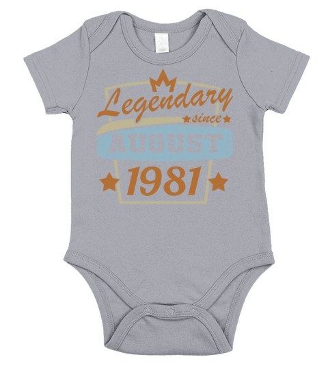 legendary since August 1981 40th birthday retro Short Sleeve Baby One-Piece