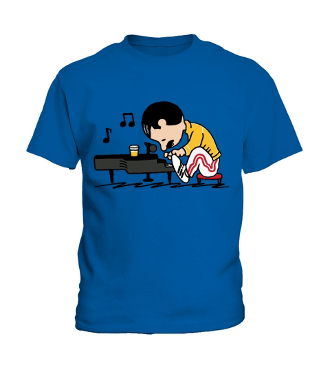 Freddie Mercury in the form of Schroeder playing piano Kids T-Shirt