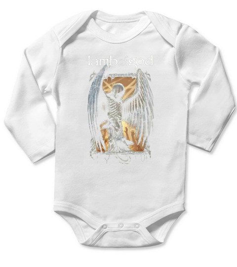 Lamb Of God  Winged Death Band Logo Official Long Sleeve Baby One-Piece