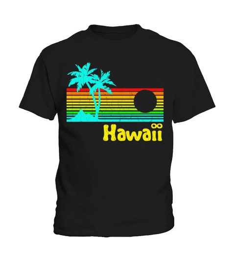 1980s Vintage Retro Hawaii Kids T-Shirt