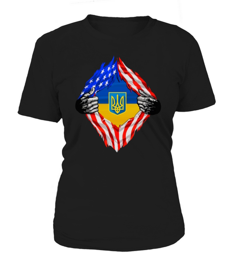 I stand with Ukraine flag emblem map patriot Women's T-Shirt